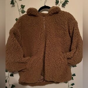 Nine West Teddy Bear Zip-up